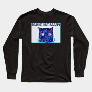 Black Cat Alley (Vintage Design) Long Sleeve T-Shirt